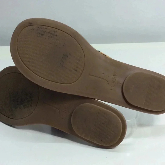 J. BY J. Crew Leopard 🐆 Suede Flat Sandals - Picture 6 of 8